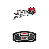 PORTER-CABLE PCCK6118 20V MAX Lithium Ion 8-Tool Combo Kit with PORTER-CABLE PCC771B Bluetooth Radio