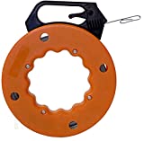 RamPro 100 Foot Reach, Spring-Steel Fish Tape Reel, with High Impact Case, for Electric or Communication Wire Puller