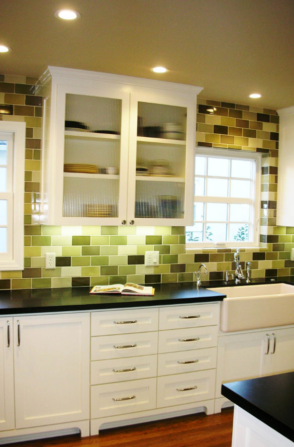 83 Exciting Kitchen Backsplash Trends, Green Tile Backsplash Ideas