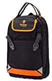Rugged Tools Tradesman Tool Backpack - 28 Pocket Heavy Duty Jobsite Tool Bag Perfect Storage & Organizer for a Contractor, Electrician, Plumber, HVAC, Cable Repairman (Black/Orange)