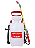 TABOR TOOLS 1.3 Gallon Lawn and Garden Pump Pressure with Pressure Relief Valve, Adjustable Shoulder Strap, and Adjustable Wand Nozzle (1.3 Gallon, Yellow Wand). N50A