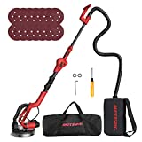 Drywall Sander, Meterk 710W Wall Sander, 14 PCS Sanding Discs, 6 Variable Speed, 1000-1850RPM Electric Drywall Sander with LED Light, Foldable Handle and Carrying Bag