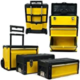 3-in-1 Rolling Tool Box with Wheels, Foldable Comfort Handle, and Removable Sections – Toolbox Organizers and Storage by Stalwart